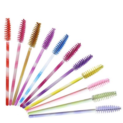 Disposable Lash Brush 50 Pieces Bag Hot Selling Mascara Wand Plastic Customized Packing Pcs Color Package Handle Material Clean